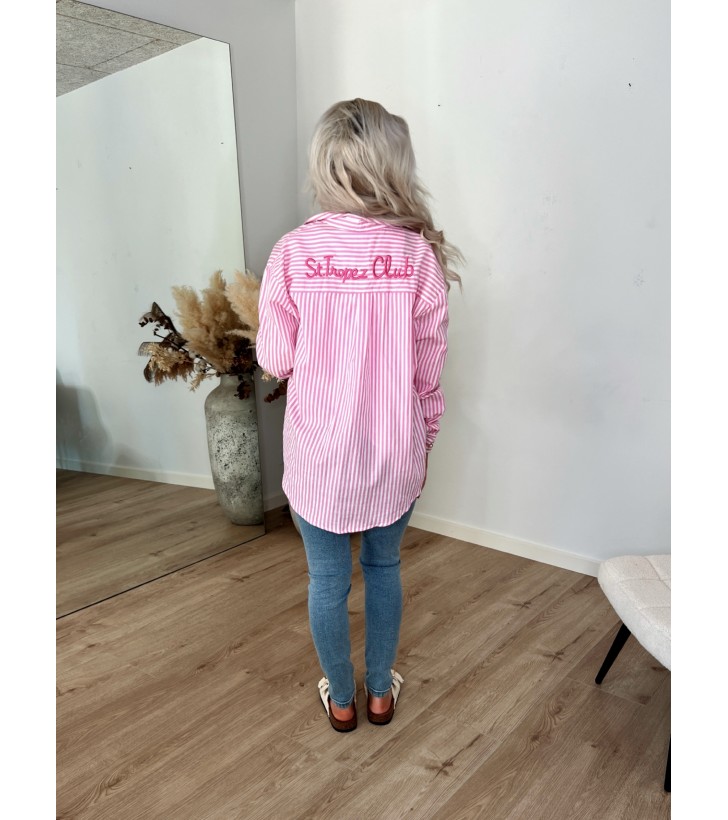 Vilma sommer skjorte pink strib