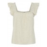 Pia hør top beige