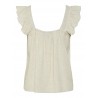 Pia hør top beige