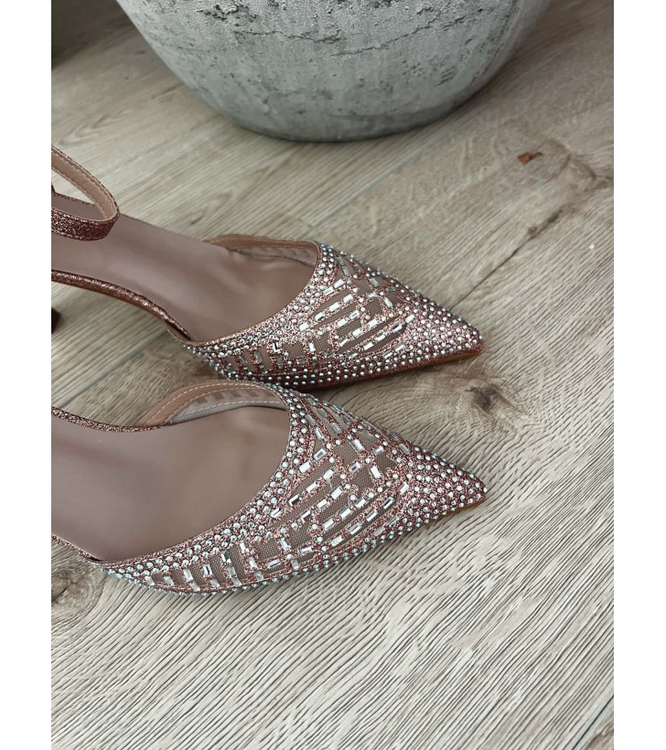 Aunora glitter stiletter m. spids snude