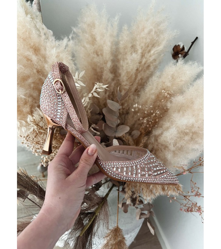 Aunora glitter stiletter m. spids snude