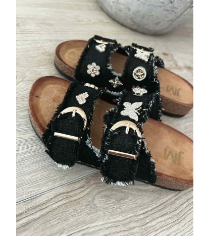 Freya sommer sandal m. gulddetaljer