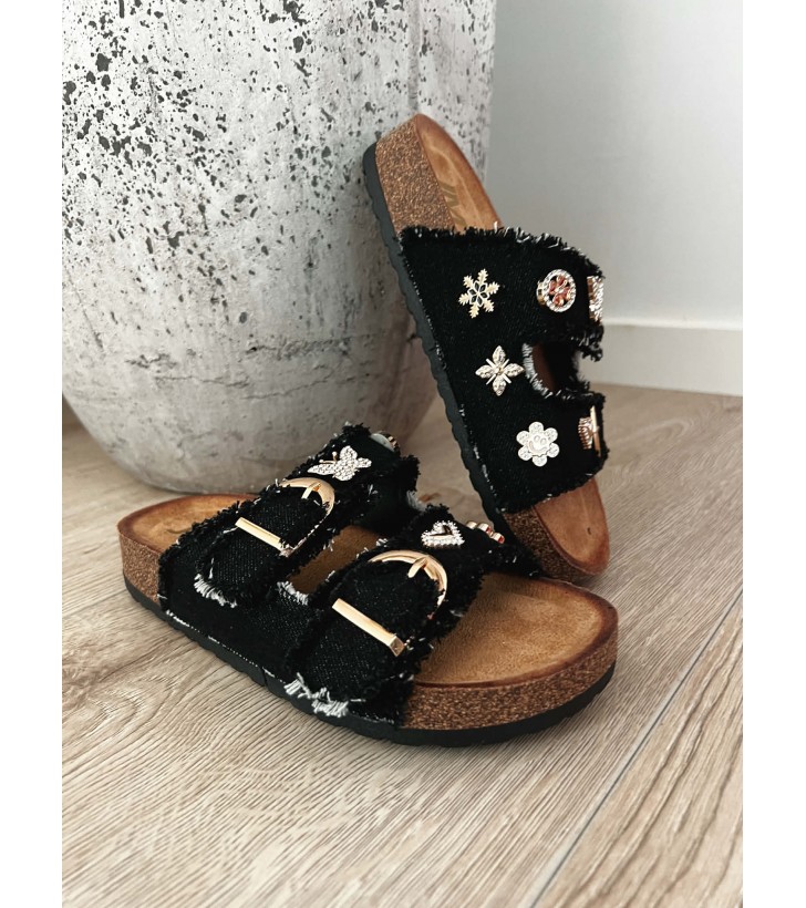 Freya sommer sandal m. gulddetaljer