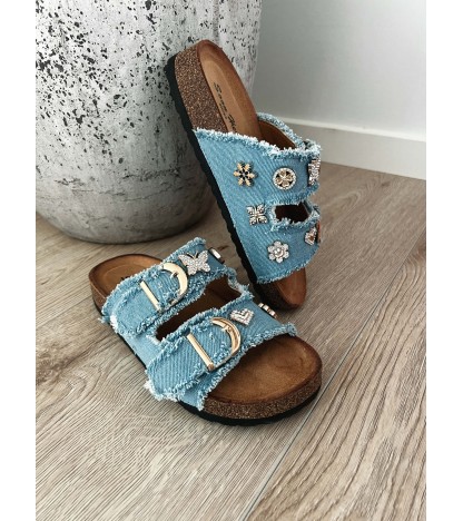 Freya sommer sandal m. gulddetaljer