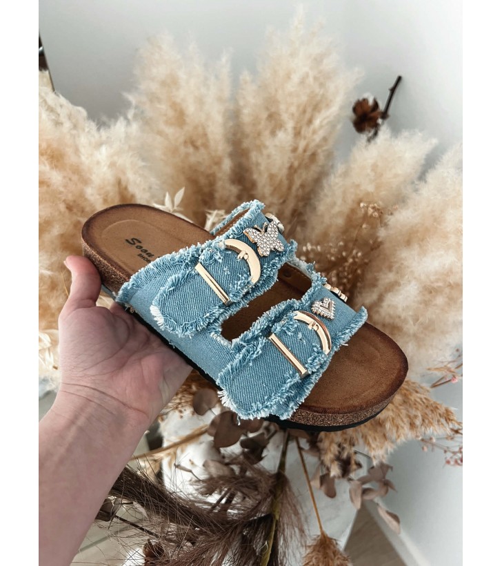 Freya sommer sandal m. gulddetaljer