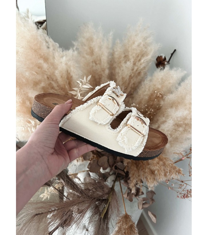 Freya sommer sandal m. gulddetaljer