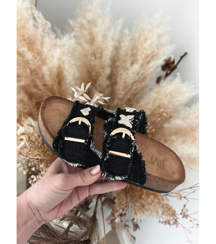 Freya sommer sandal m. gulddetaljer