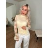 Leyla Langærmet Blondebluse - Gul