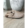 Nora slip-in sandal m. spænde - Taupe