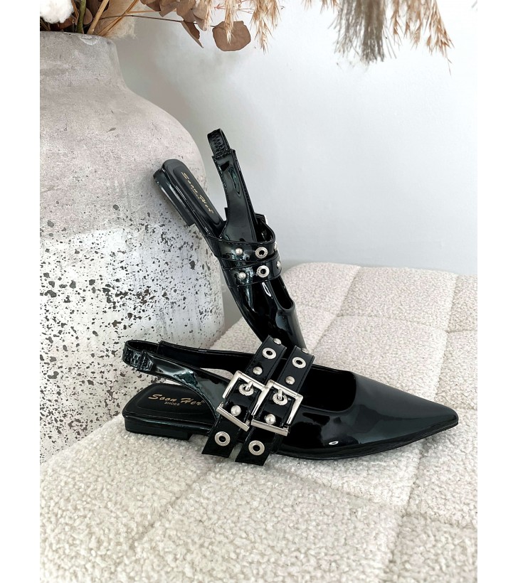 Bella Slingback Ballerinasko Med Sølvspænde