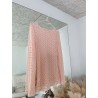 Leyla Blonde Bluse Med Slids - Rosa