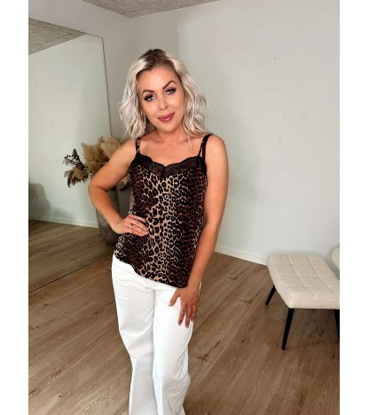 Tiffany strop top - Leopard