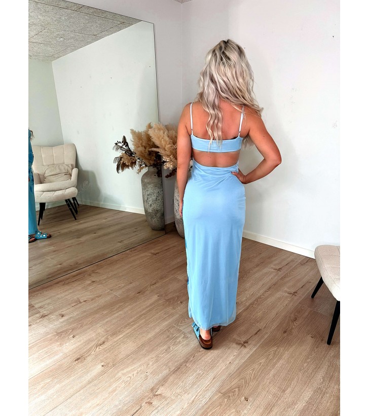 Nora Mesh Maxi Kjole M. Blomsterprint