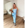 Nora Mesh Maxi Kjole M. Blomsterprint