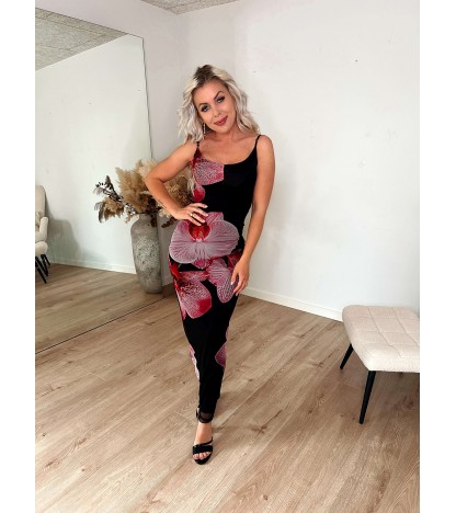 Nora Mesh Maxi Kjole M. Blomsterprint