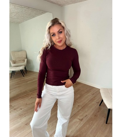 Adriana Slim Langærmet Bluse