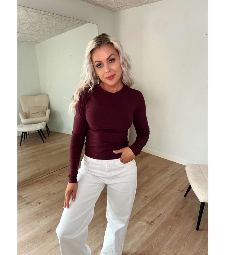 Adriana Slim Langærmet Bluse