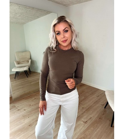 Adriana Slim Langærmet Bluse