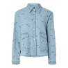 Flora Denim Jakke M. Broderinger
