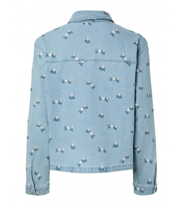 Flora Denim Jakke M. Broderinger
