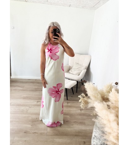 Sienna Maxi Kjole M. Blomsterprint – Mørkebrun