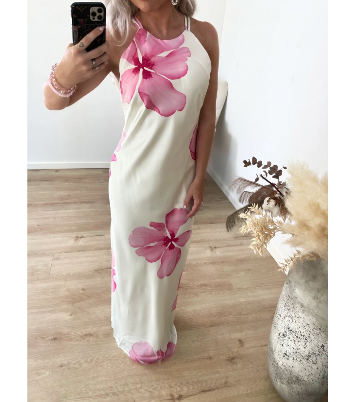 Sienna Maxi Kjole M. Blomsterprint – Mørkebrun