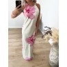 Sienna Maxi Kjole M. Blomsterprint – Mørkebrun