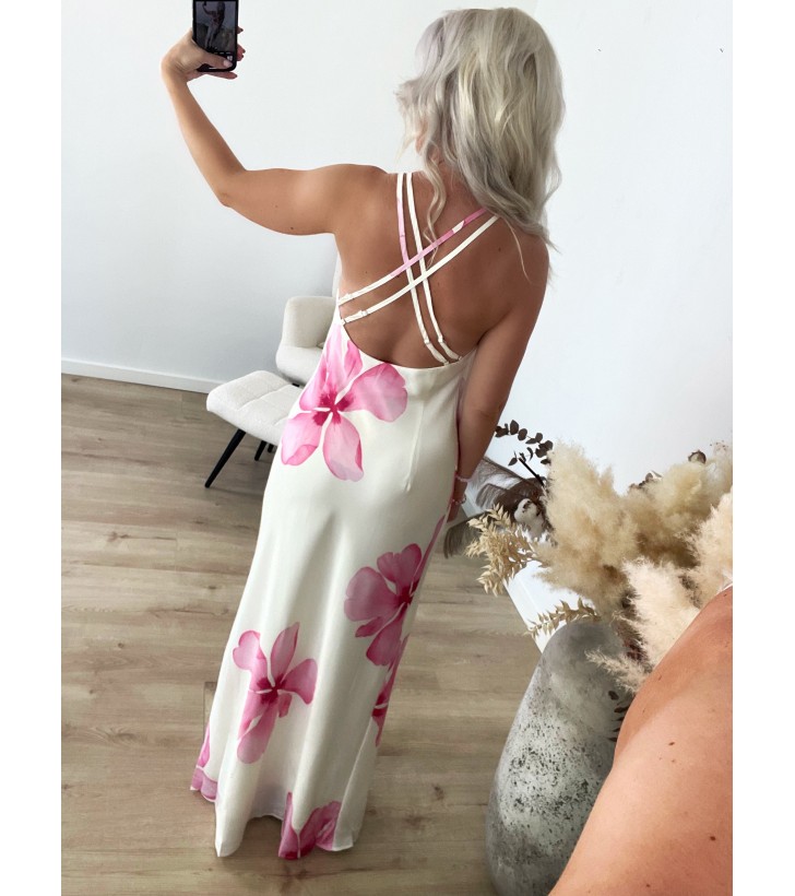 Sienna Maxi Kjole M. Blomsterprint – Mørkebrun
