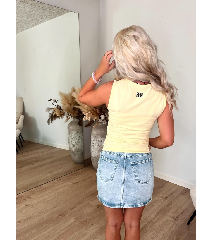 Molly O-neck Ruching Top - Gul