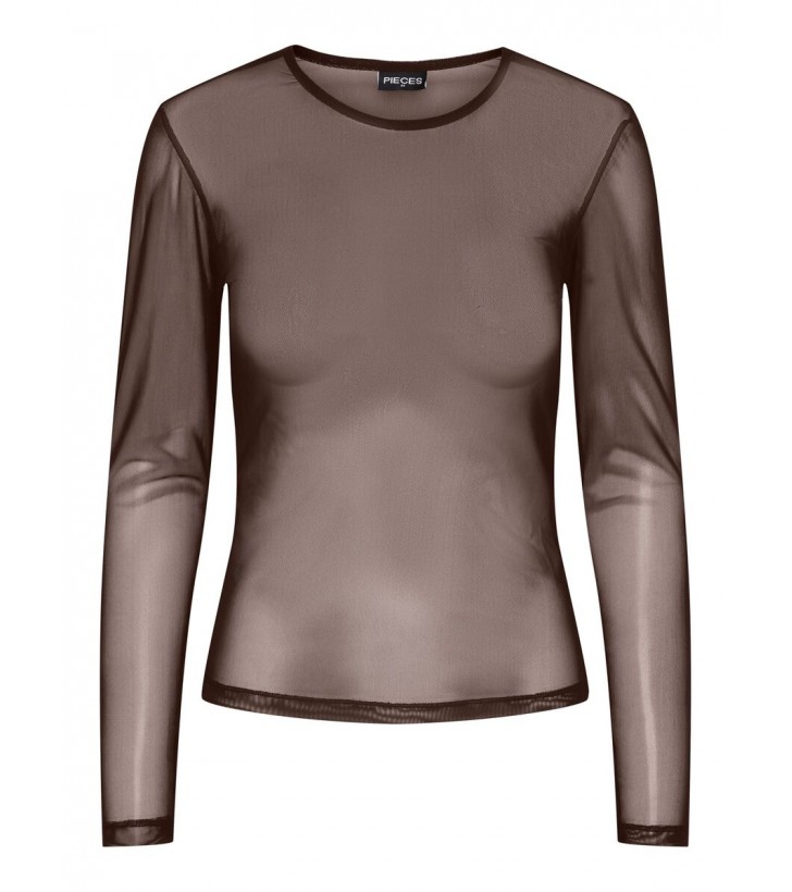 Ninni Mesh Bluse - Brun