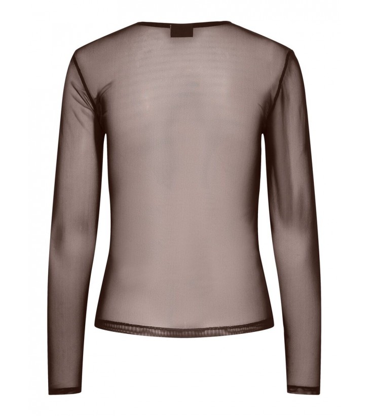 Ninni Mesh Bluse - Brun