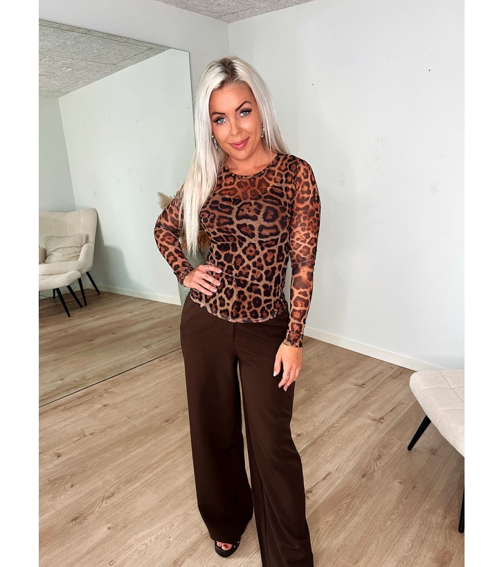 Judith Mesh Bluse - Leopard