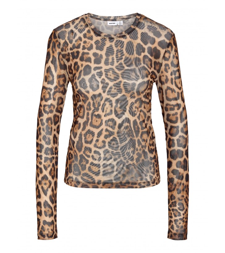 Judith Mesh Bluse - Leopard