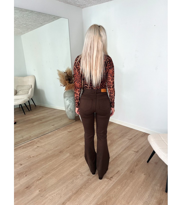 Sallie Bootcut Bukser - Mørkebrun