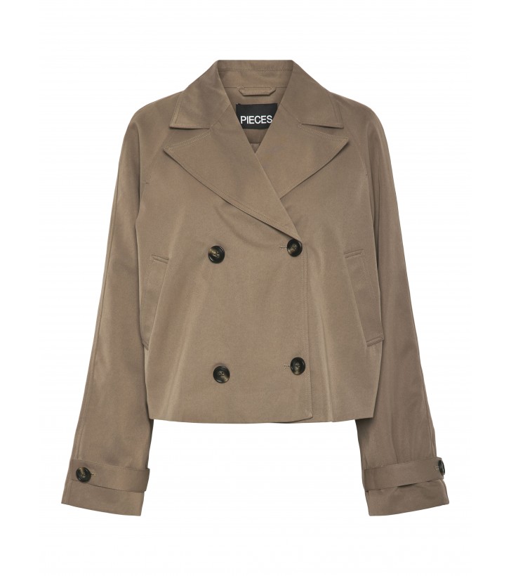 Scarlett Trench Coat Kort - Brun