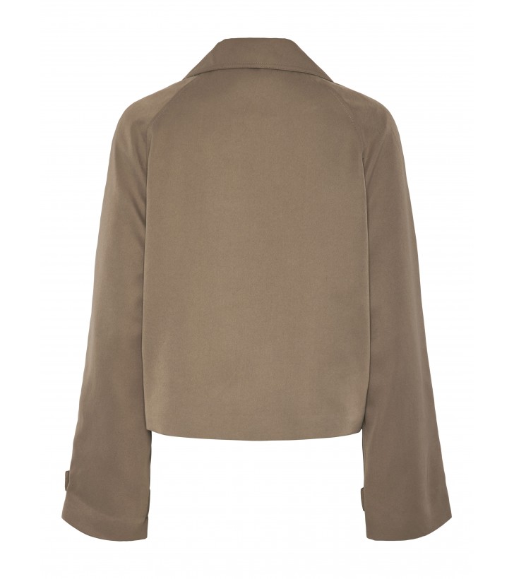 Scarlett Trench Coat Kort - Brun