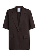 Viksa Kortærmet Blazer - Mørkebrun