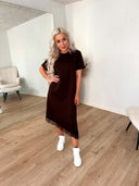 Veda Assymetrisk Kjole M. Blonder - Mørkebrun