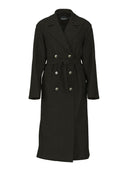 Marbel Trench Coat Lang - Sort