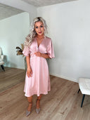 Gisela Midi Kjole - Rosa