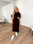 Veda Assymetrisk Kjole M. Blonder - Mørkebrun