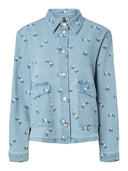 Flora Denim Jakke M. Broderinger