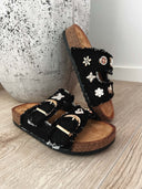 Freya Sommer Sandal M. Gulddetaljer - Sort