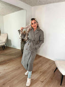 Marbel Trench Coat Lang - Morel