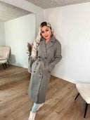 Marbel Trench Coat Lang - Morel