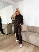 Chilli Straight Sweat Pants - Brun