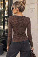 Casey Langærmet Leopard Bluse