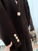 Serena Lang Cardigan – Mørkebrun