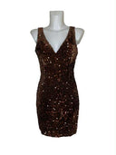 Ellie Sequin Kjole - Brun