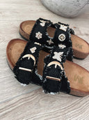 Freya Sommer Sandal M. Gulddetaljer - Sort